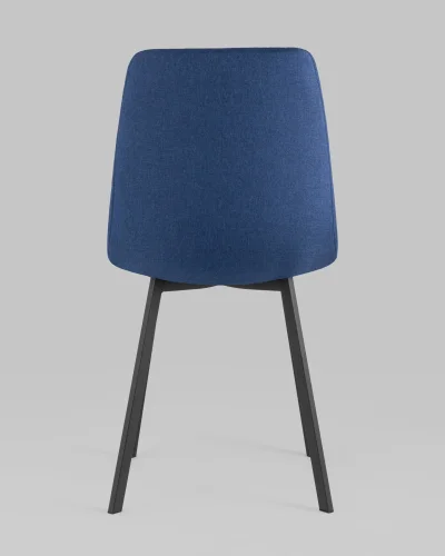 Стул Chilly, рогожка, темно-синий, сиденье УТ000039634 Stool Group, синий/рогожка, ножки/металл/чёрный, размеры - ***** фото 4