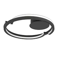 Светильник потолочный LED Mezzomonte 901821 Eglo чёрный на 1 лампу, основание чёрное в стиле современный хай-тек 