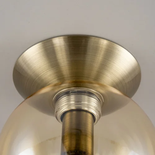 Светильник потолочный Томми CL102513 Citilux янтарный 1 лампа, основание бронзовое в стиле современный шар фото 5