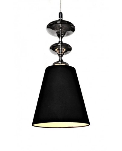 Светильник подвесной Veneziana LDP 1113 BK Lumina Deco чёрный 1 лампа, основание хром в стиле современный 
