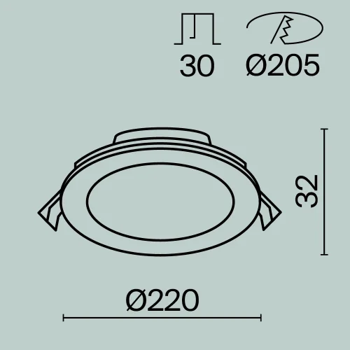 Светильник точечный LED Stockton DL017-6-L18W3-4-6K Maytoni белый на 1 лампу, основание белое в стиле современный хай-тек фото 11