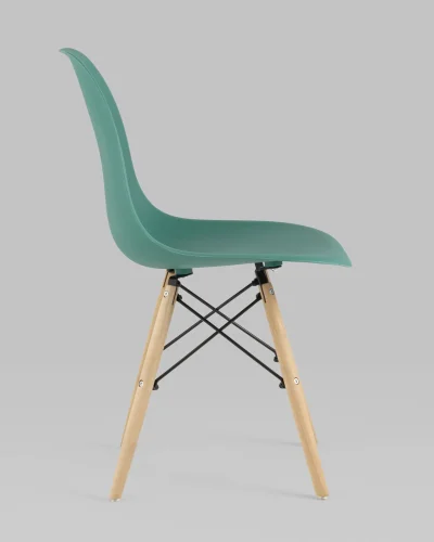 Стул EAMES, серо-зеленый УТ000037595 Stool Group, /, ножки/массив бука/бежевый, размеры - *815***460*530 фото 9