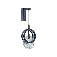 Бра LED Mercury 5421/17WL Odeon Light прозрачный на 1 лампу, основание чёрное в стиле современный хай-тек 