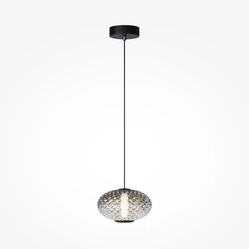 Светильник подвесной LED Bruma MOD397PL-L10B3K Maytoni дымчатый на 1 лампу, основание чёрное в стиле современный фото 3