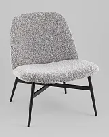 Кресло лаунж Ease, серый УТ000038984 Stool Group, серый/букле, ножки//чёрный, размеры - ****660*725мм