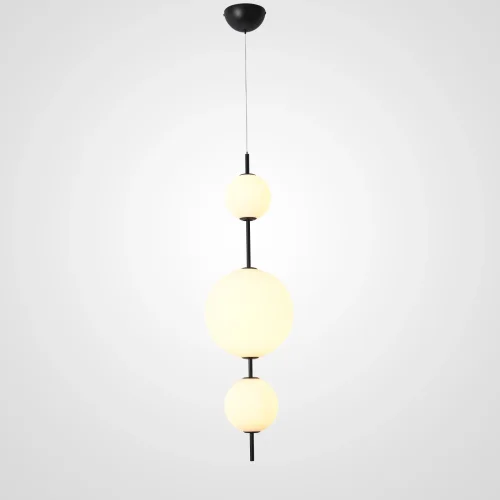 Светильник подвесной LED White 85415-22 ImperiumLoft белый 3 лампы, основание чёрное в стиле современный 