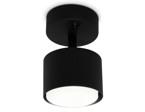 Светильник накладной TA133 Ambrella light чёрный 1 лампа, основание чёрное в стиле хай-тек современный круглый фото 3