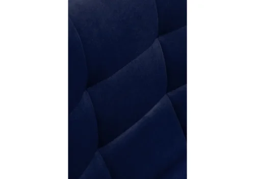 Полубарный стул Чилли К синий / черный 533169 Woodville, синий/велюр, ножки/металл/чёрный, размеры - ****430*420 фото 7