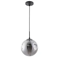 Светильник подвесной Tureis A9920SP-1BK Arte Lamp чёрный серый 1 лампа, основание чёрное в стиле современный выдувное