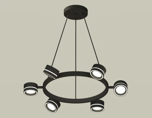 Светильник подвесной XB9193201 Ambrella light чёрный 6 ламп, основание чёрное в стиле хай-тек современный 