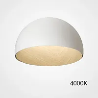 Светильник потолочный BARA B D35 White 4000К 224002-23 ImperiumLoft белый на 1 лампу, основание коричневое в стиле современный скандинавский минимализм 