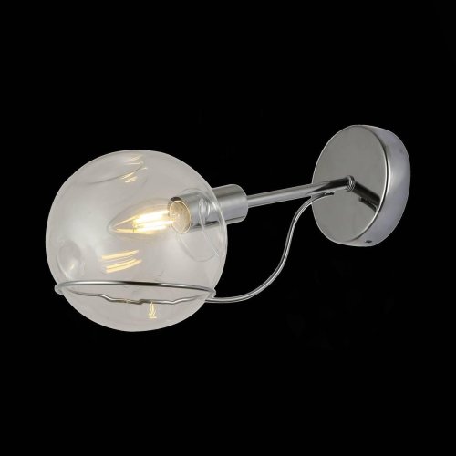 Бра Baca SLE102501-01 Evoluce прозрачный на 1 лампа, основание хром в стиле современный  фото 2