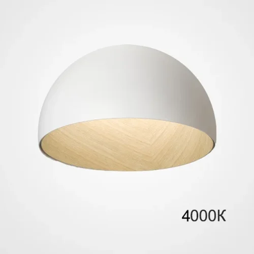 Светильник потолочный BARA B D35 White 4000К 224002-23 ImperiumLoft белый на 1 лампу, основание коричневое в стиле современный скандинавский минимализм 