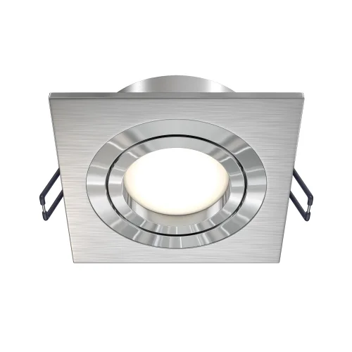 Светильник точечный Atom DL024-2-01S Maytoni серебряный 1 лампа, основание серебряное в стиле модерн 