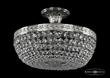Люстра потолочная хрустальная 19111/35IV Ni Bohemia Ivele Crystal прозрачная на 4 лампы, основание никель в стиле классика sp