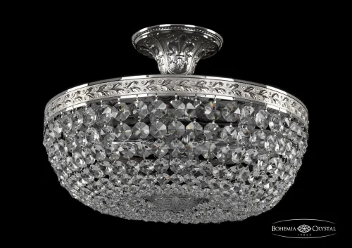 Люстра потолочная хрустальная 19111/35IV Ni Bohemia Ivele Crystal прозрачная на 4 лампы, основание никель в стиле классический sp