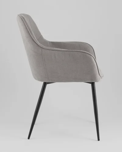 Стул обеденный Noa серый УТ000039526 Stool Group, серый/рогожка, ножки/металл/чёрный, размеры - ***** фото 3