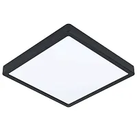 Светильник потолочный LED Fueva-Z 98854 Eglo белый на 1 лампу, основание чёрное в стиле современный квадраты
