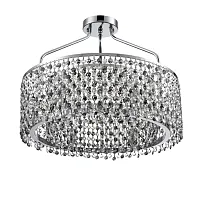 Люстра потолочная Layla 8244/6C Lumion прозрачная на 6 ламп, основание хром в стиле классический 