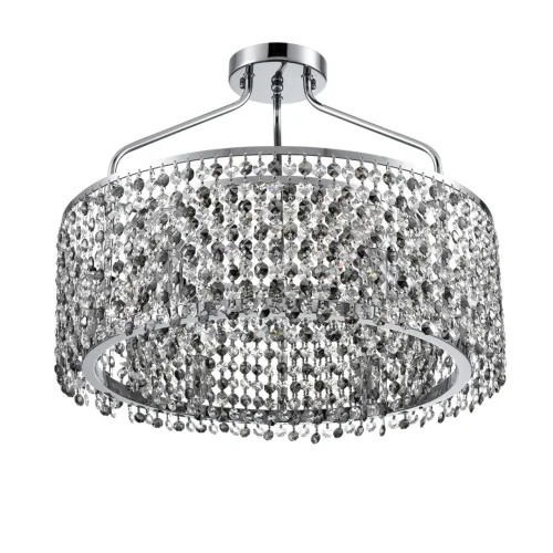 Люстра потолочная Layla 8244/6C Lumion прозрачная на 6 ламп, основание хром в стиле классический 