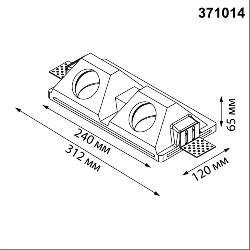 Светильник точечный Cail 371014 Novotech белый на 2 лампы, основание белое в стиле минимализм прямоугольный для затирки фото 2 Светильник точечный Cail 371014 Novotech белый на 2 лампы, основание белое в стиле минимализм прямоугольный для затирки фото 2