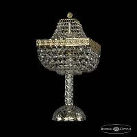 Настольная лампа 19282L4/H/20IV G Bohemia Ivele Crystal прозрачная 2 лампы, основание золотое металл в стиле классический sp