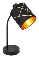 Настольная лампа Bemmo 15431-1T Globo чёрная 1 лампа, основание чёрное металл в стиле современный 