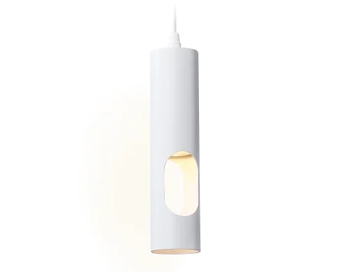 Светильник подвесной TN5106 Ambrella light белый 1 лампа, основание белое в стиле хай-тек современный трубочки фото 5