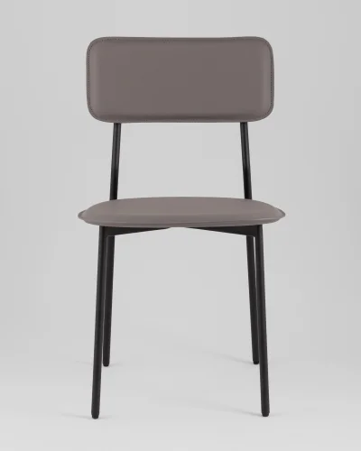 Стул обеденный Mikkie, серый УТ000039229 Stool Group, серый/экокожа, ножки/металл/чёрный, размеры - ***** фото 2