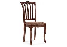 Деревянный стул Виньетта орех / мерц белый люкс 505471 Woodville, коричневый/ткань, ножки/массив березы/орех, размеры - ****430*550