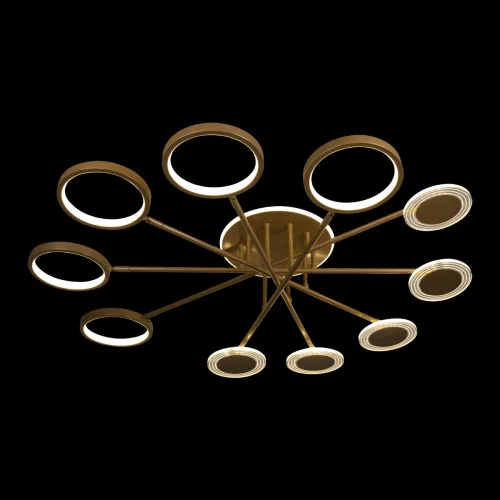 Светильник потолочный LED Megan 10164M Gold LOFT IT золотой 1 лампа, основание золотое в стиле современный кольца фото 2