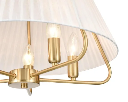 Люстра подвесная Isabella VL4254P05 Vele Luce белая на 5 ламп, основание золотое в стиле классический  фото 3