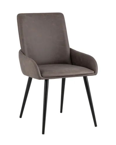 Стул Мюнхен искуственная замша коричневый УТ000035938 Stool Group, коричневый/искусственная замша, ножки/металл/чёрный, размеры - ****530*580