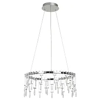 Светильник подвесной LED Rotondo 1019/02 SP-46 Divinare прозрачный на 1 лампу, основание хром в стиле современный 