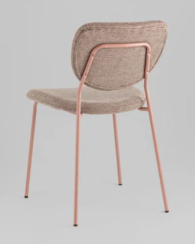 Стул обеденный Gigi, коричневый, розовые ножки УТ000039033 Stool Group, коричневый/шенилл, ножки/металл/розовый, размеры - ***** фото 5