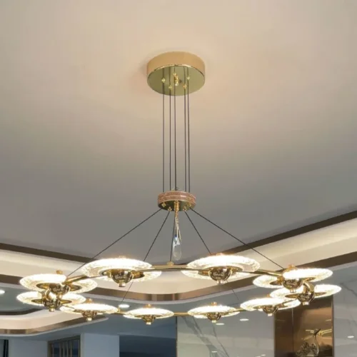 Люстра подвесная PHOENIX CH D85 219641-23 ImperiumLoft прозрачная на 8 ламп, основание латунь в стиле современный арт-деко фото 10 Люстра подвесная PHOENIX CH D85 219641-23 ImperiumLoft прозрачная на 8 ламп, основание латунь в стиле современный арт-деко фото 10