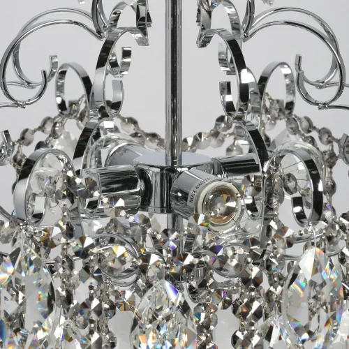 Люстра подвесная Бриз 111010704 DeMarkt прозрачная на 4 лампы, основание хром в стиле классический  фото 9