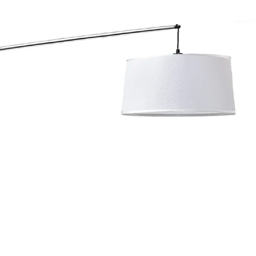 Торшер напольный  NORDICA 4968+5035 Mantra изогнутый белый 1 лампа, основание чёрное хром в стиле минимализм современный
 фото 2