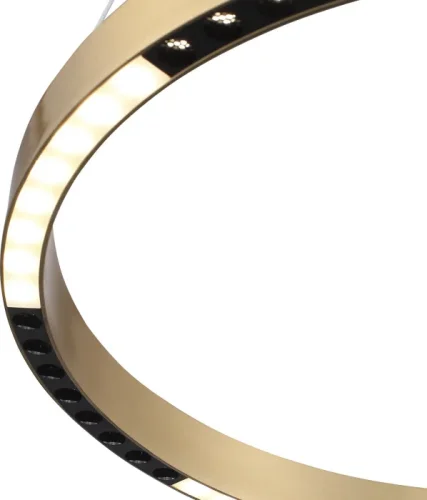 Светильник подвесной LED Parilla SL6238.323.01 ST-Luce латунь на 1 лампу, основание латунь в стиле современный кольца фото 2