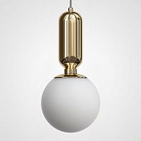 Светильник подвесной Parachilna 73656-22 ImperiumLoft белый 1 лампа, основание золотое в стиле современный 