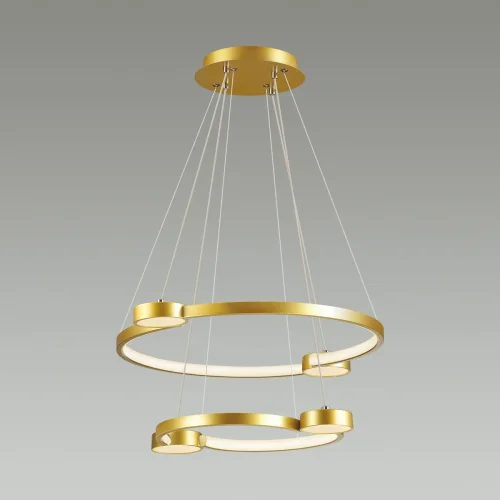 Светильник подвесной LED с пультом Sheridan 5247/79L Lumion матовый золото 1 лампа, основание матовое золото в стиле современный с пультом кольца фото 3