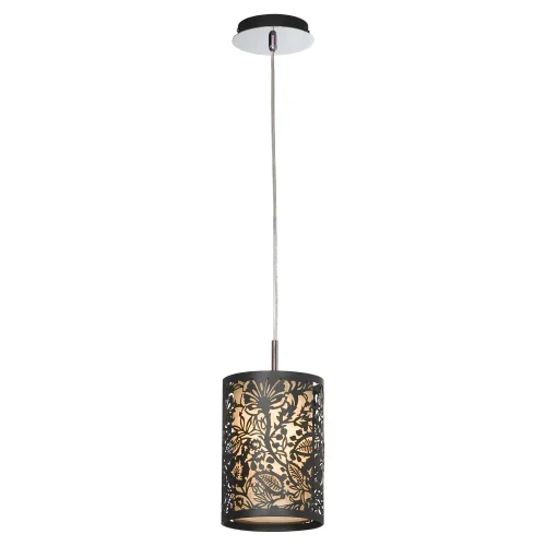 Светильник подвесной VETERE LSF-2376-01 Lussole коричневый 1 лампа, основание хром в стиле современный 