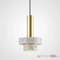 Светильник подвесной CADIS Белый мрамор 181907-26 ImperiumLoft белый 1 лампа, основание золотое в стиле современный 