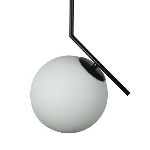 Светильник подвесной Icl 2579-A LOFT IT белый 1 лампа, основание чёрное в стиле современный шар фото 3