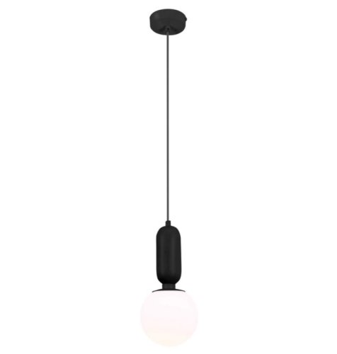 Светильник подвесной Aniela APL.612.06.01 Aployt белый 1 лампа, основание чёрное в стиле современный 