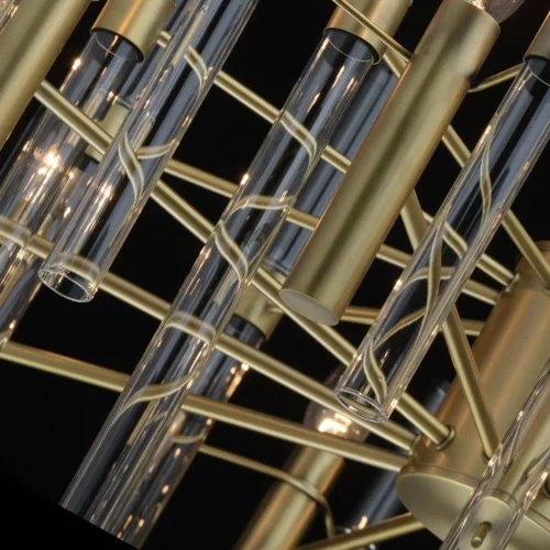 Люстра подвесная Альгеро 285010910 MW-Light прозрачная на 10 ламп, основание бронзовое в стиле классический  фото 9