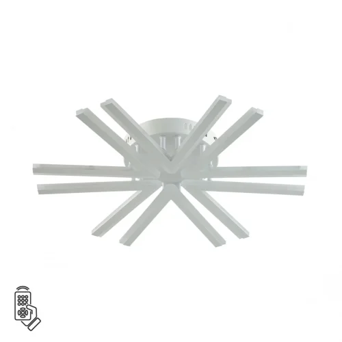 Люстра потолочная LED с пультом Alberta 8029/60CL Lumion белая на 1 лампу, основание белое в стиле минимализм 