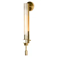 Бра LSP-8472 Lussole прозрачный 1 лампа, основание золотое медь в стиле современный 
