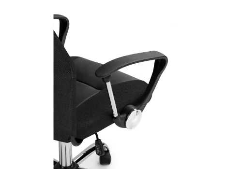 Компьютерное кресло ARANO черное 1487 Woodville, чёрный/ткань искусственная кожа, ножки/металл/хром, размеры - *1320***650*650 фото 7