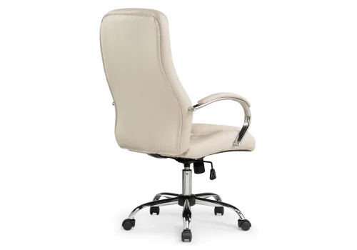 Компьютерное кресло Tron cream 15520 Woodville, кремовый/искусственная кожа, ножки/металл/хром, размеры - *1210***610*700 фото 5